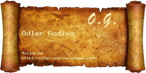 Odler Godiva névjegykártya